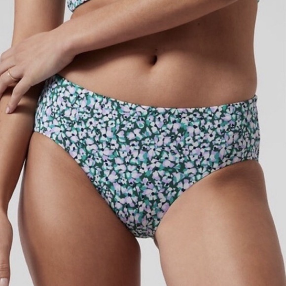 Athleta Bikini Set Triangle A-C Top Clean Full Bottom Camo Flora Gables XL - Picture 5 of 15